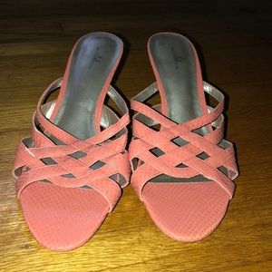 Jaclyn Smith Slip On Summer Kitten Heels